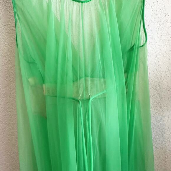 VTG 60's Sears Maxi Sheer Slip Nightgown Dress 38-40 L/XL Coquette Pin-Up Retro - Picture 5 of 10